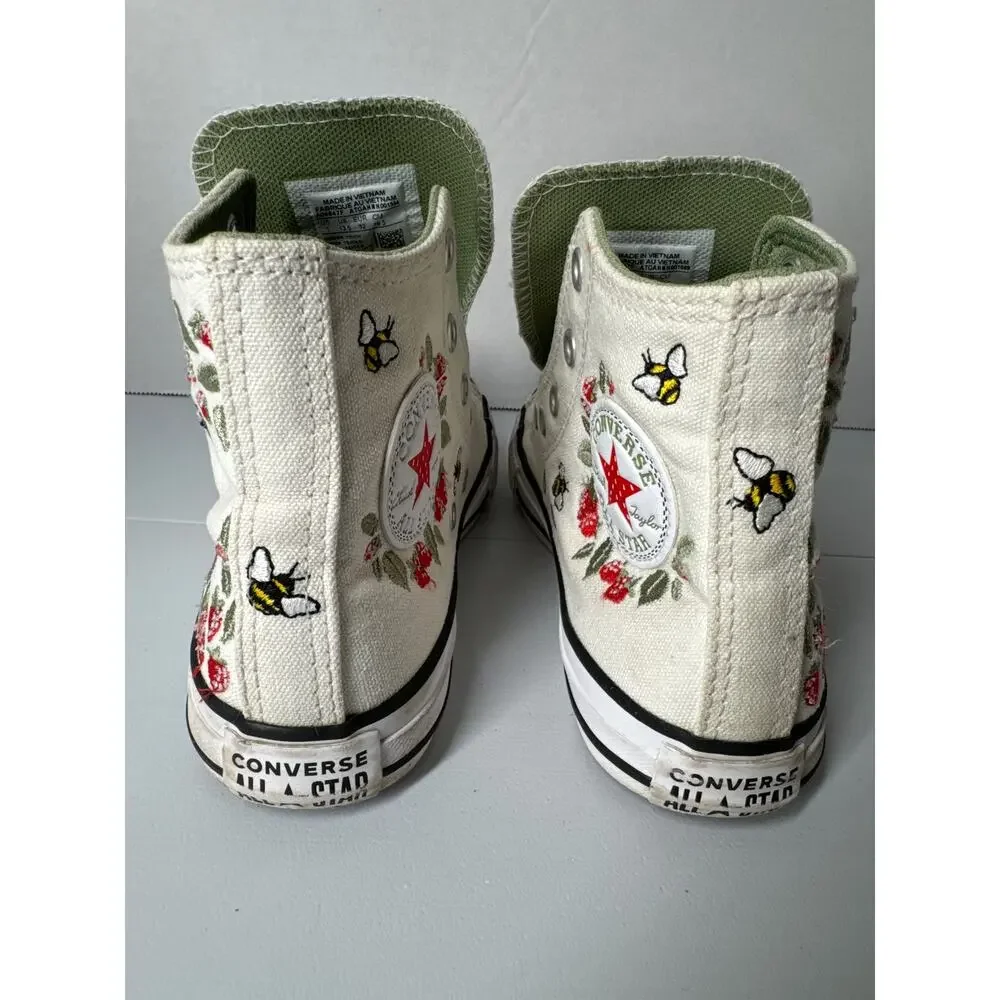 Converse Chuck Taylor All Star strawberries and bees kids size 1